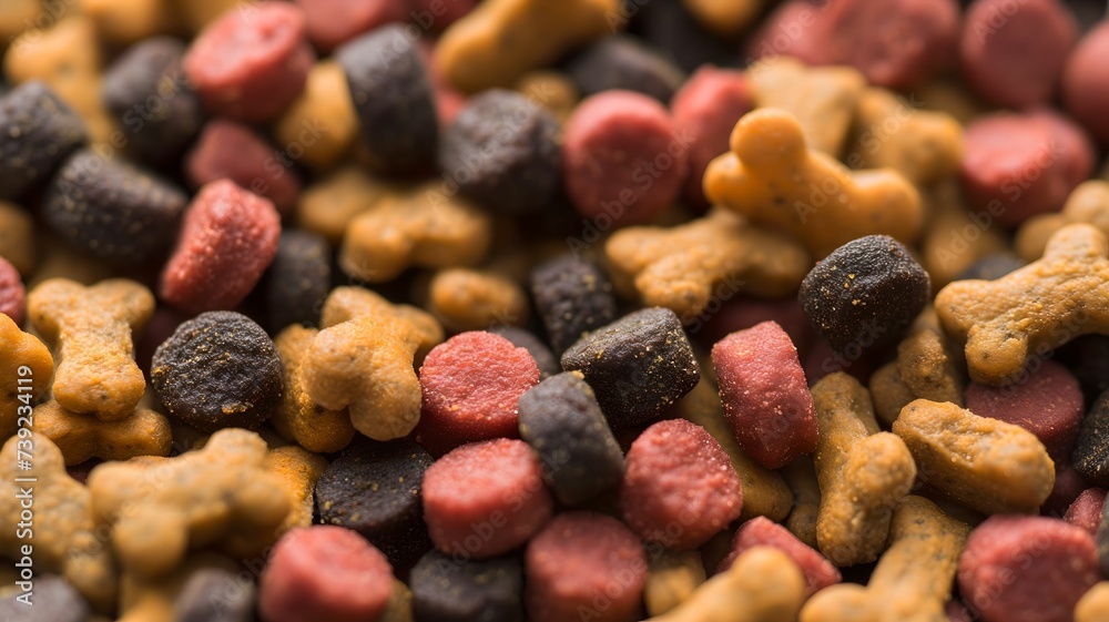 Macro Shot of Dog Food Texture: Background Macro Shot of Dog Food Texture: Background