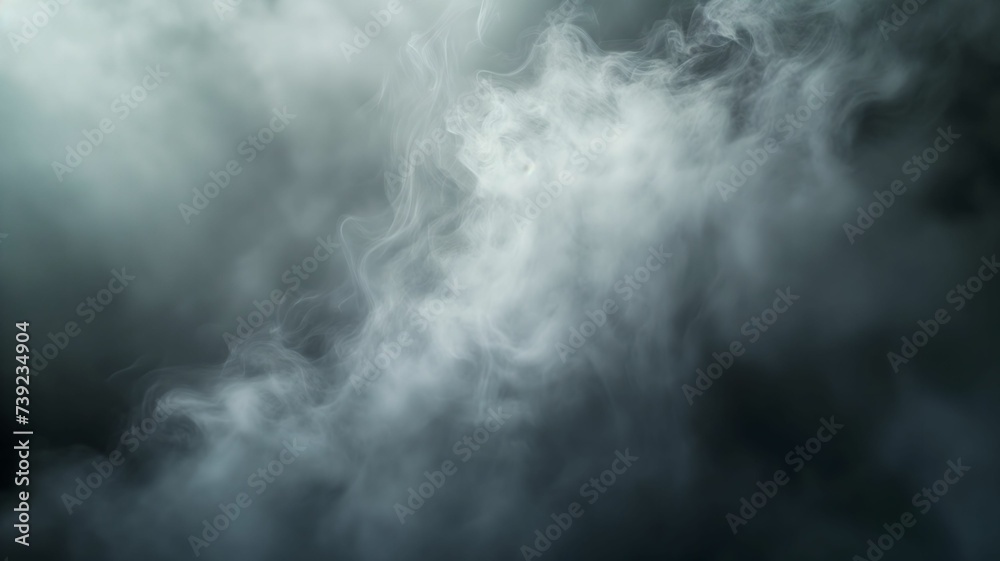 Mystical Smoky Gray Mist Drifting in Ethereal Silence: Enigmatic and Soft Background for Dreamy Reflections and Mysterious Ambiance