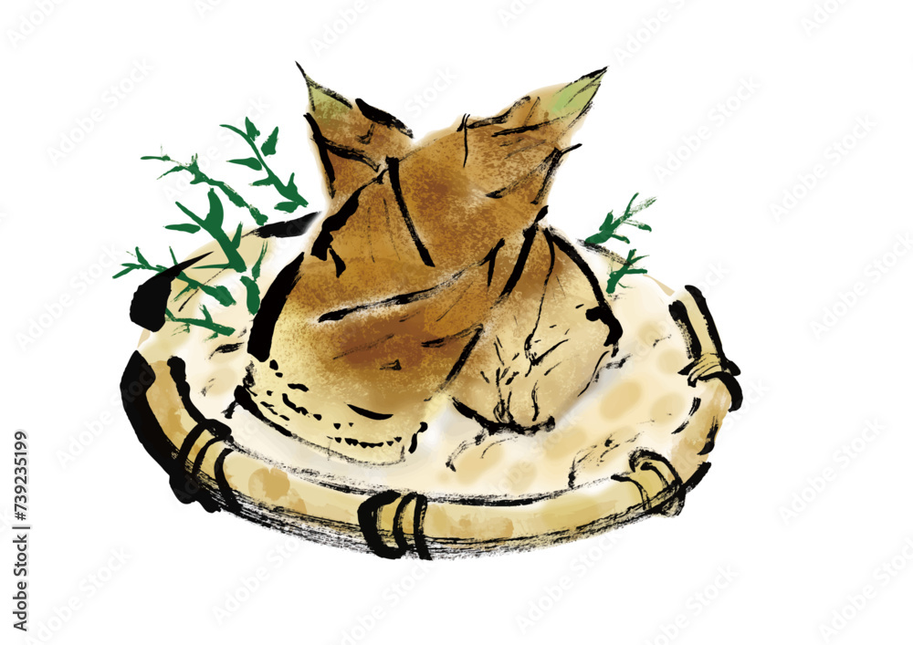 筍の和風手描きイラスト素材 Stock Vector | Adobe Stock