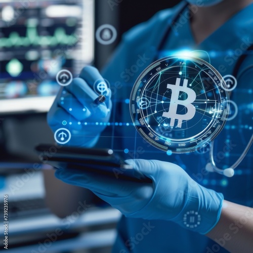 Cryptocurrency based smart contract for futuristic surgical procedures photo