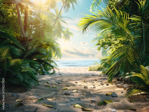  summer tropical background © YamunaART