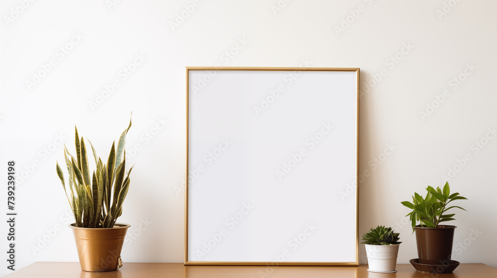 Fototapeta premium Modern home mockup interior background, 3d render