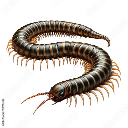 Isolated Centipede Insect on a Transparent background