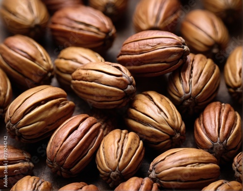 Macro shot of a Pecans