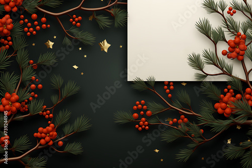  Card Background For Wish With Festive Branches
