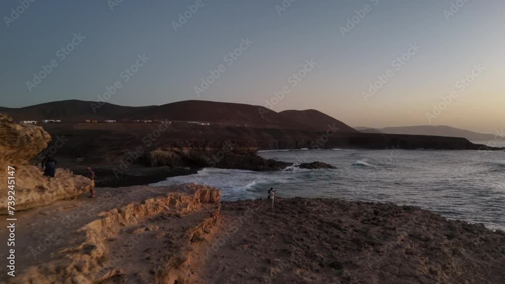 Fuerteventura, Canary island. Coastline, evening. Europe. Fuerteventura, Canary island. Coastline, evening. Europe.