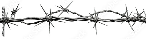 Barbed wire cut out