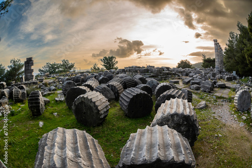 Priene Ancient City is an ancient Greek city located in the Söke district of Aydın province. photo