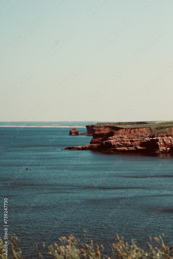 cliffs and the sea