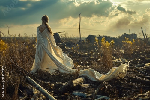 Artistic compositions symbolizing hope and resilience, portraying Ukraine's journey towards healing and remembrance in the aftermath of the genocidal famine photo