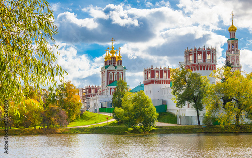 Novodevichiy convent. Sunny autumn day. Moscow. Russia photo