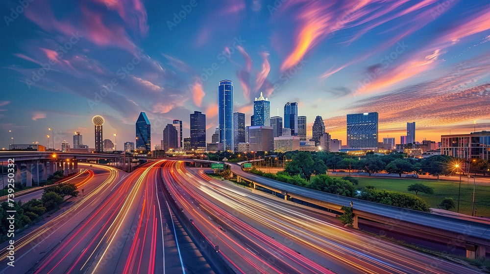 Fototapeta premium city light road.