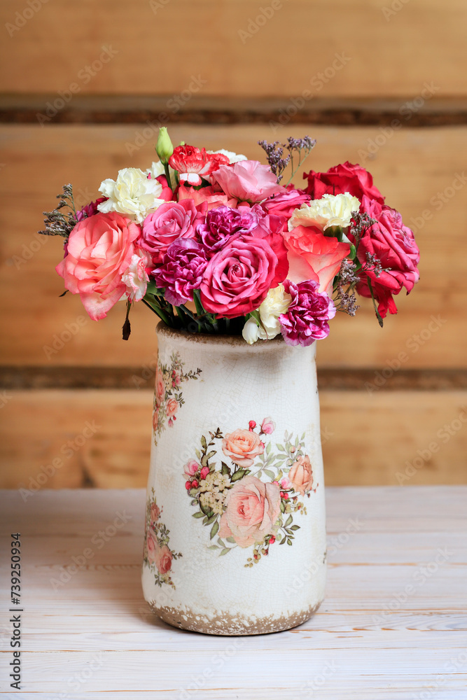 Beautiful bouquet of flowers in a vase.