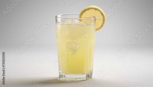 Iced lemon juice glass