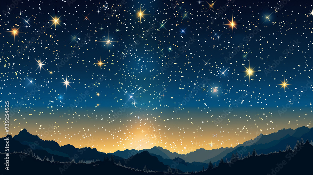 Night sky full of stars background 