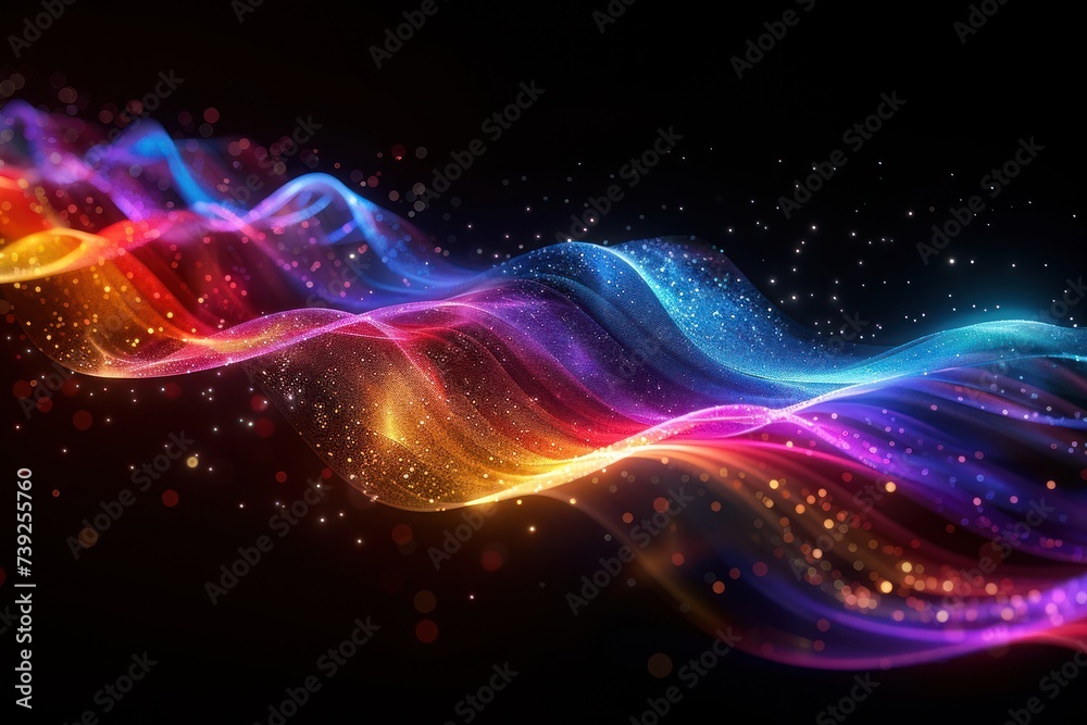 Futuristic technology background with glowing lines abstract illustration of speed and motion representing fast paced digital connectivity and data flow ideal for concepts to internet transportation - obrazy, fototapety, plakaty 