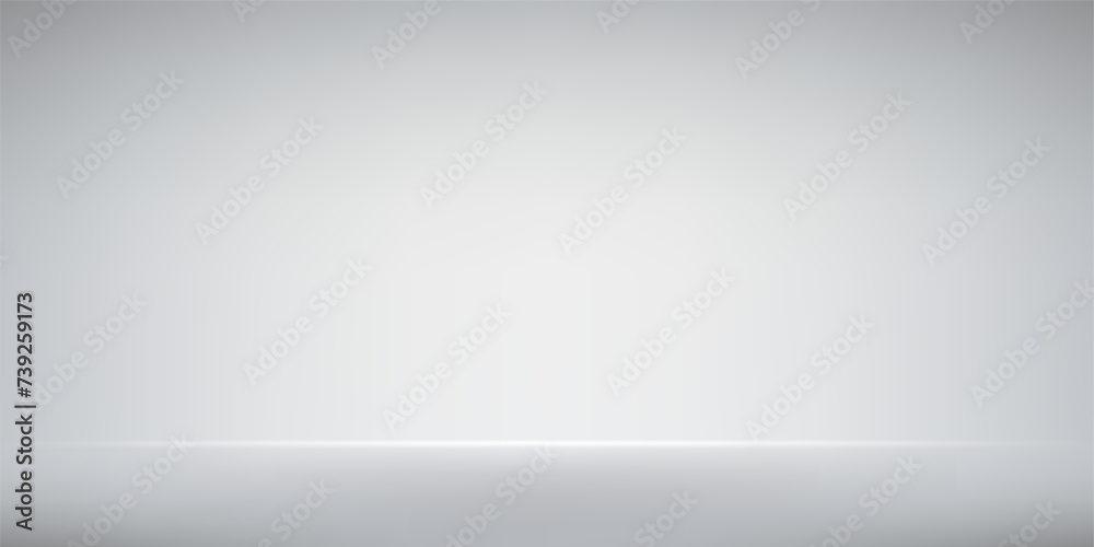 Gray Background. Gray and white studio room background. Gray background with light effects. Space for selling products on the website. Vector illustration.