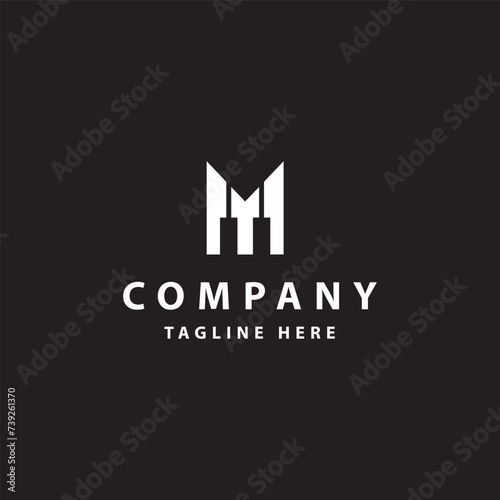 M logo design template vector. M Business abstract connection vector logo. M icon circle logotype. 