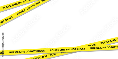 Abstract background with police yellow stop line on white background