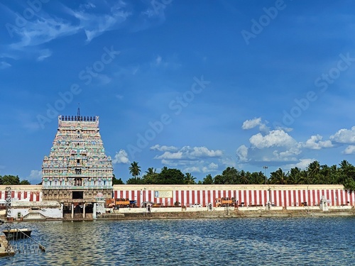 Beautiful View of Arulmigu Thiyaagaraaja Swaamy Temple in Thiruvarur, Tamil Nadu, India photo
