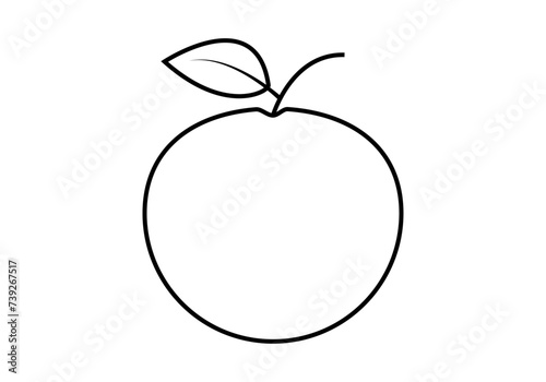 Icono negro de manzana en fondo blanco.