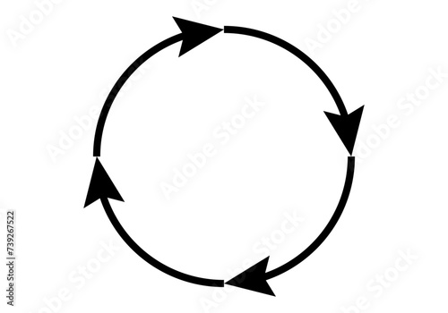 Icono negro de rotonda girando en círculo.