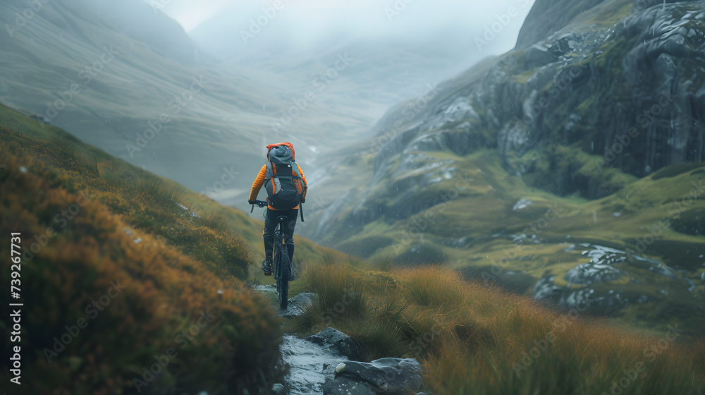 An adventurer setting off on a solo bikepacking trip through diverse ...