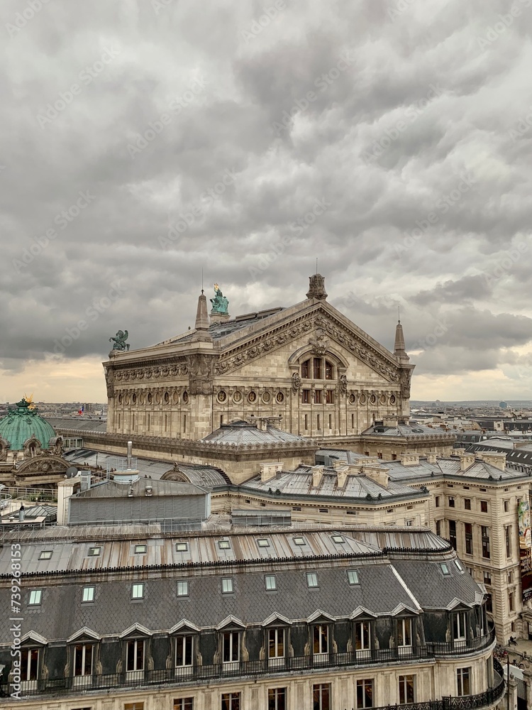 Fototapeta premium City, park, louvre, eiffel tower in Paris, France