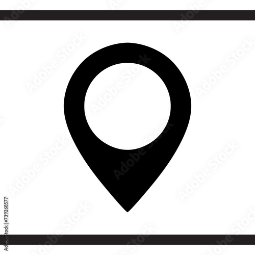 Location icon vector. Pin icon logo design. Pointer symbol isolated on white background