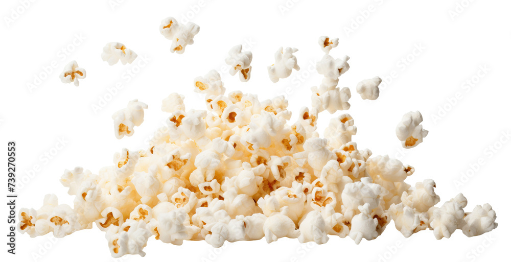 Falling delicious popcorn cut out Falling delicious popcorn cut out