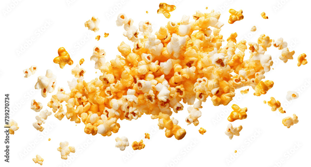 Flying delicious popcorn cut out Flying delicious popcorn cut out