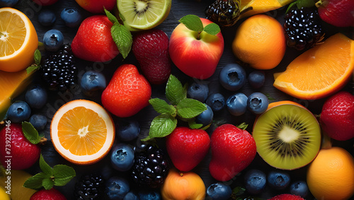 fresh fruits and berries
AI generated