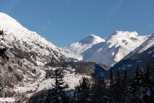 View of Mont-Cenis, a missif in the French Alps