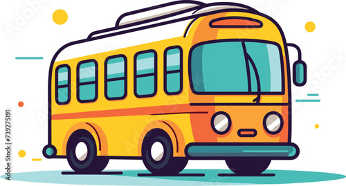 bus flat design vector illustration