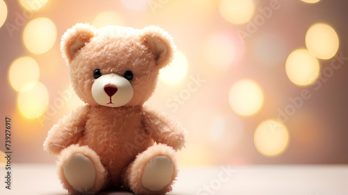 Warm scene with stuffed teddy bear © jiejie