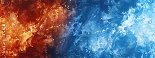 Fire and ice design Modern Abstract Background © buraratn