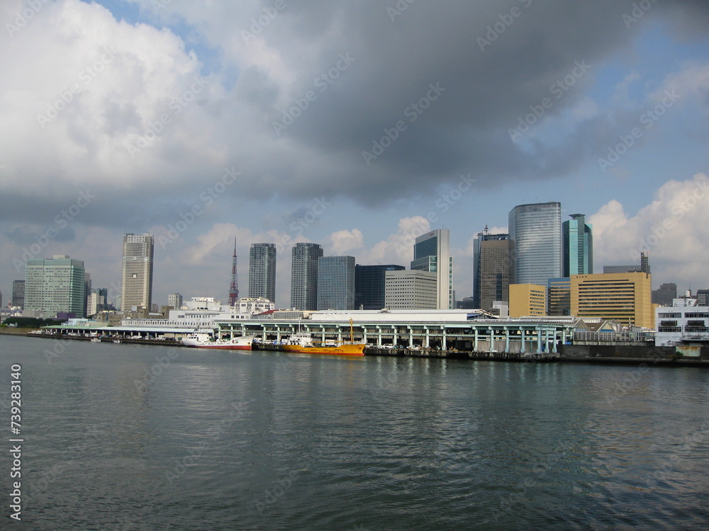 Fototapeta premium Tokyo city, Japan. Office buildings.
