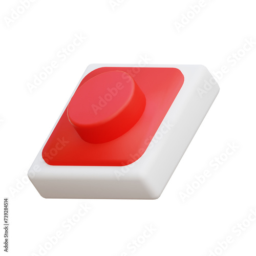 3D red tombol for your design photo