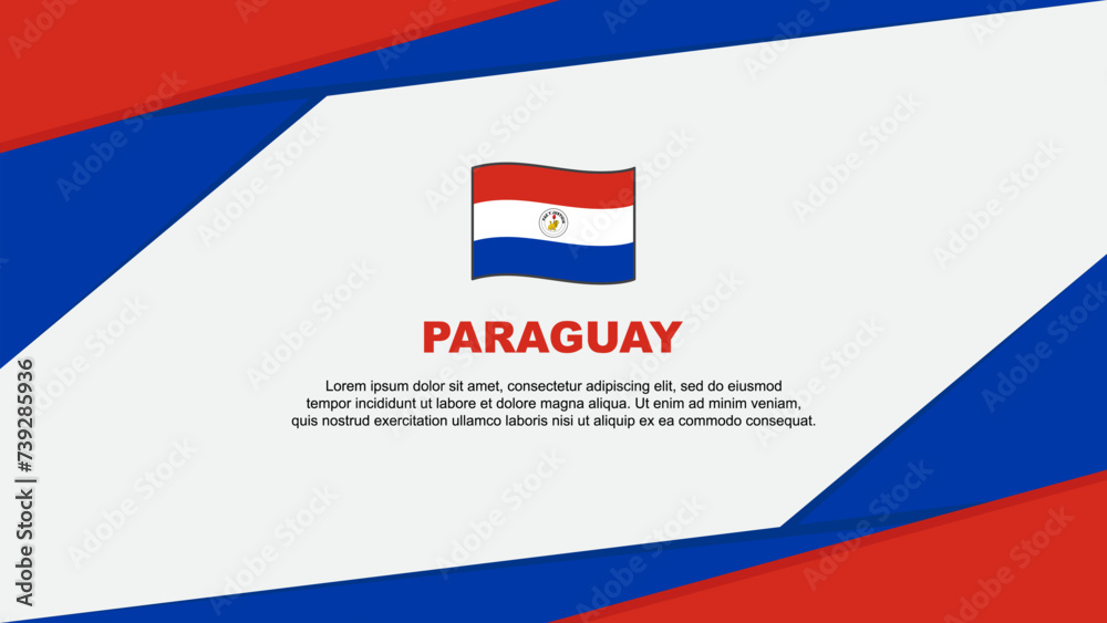 Paraguay Flag Abstract Background Design Template. Paraguay Independence Day Banner Cartoon Vector Illustration Paraguay Flag Abstract Background Design Template. Paraguay Independence Day Banner Cartoon Vector Illustration