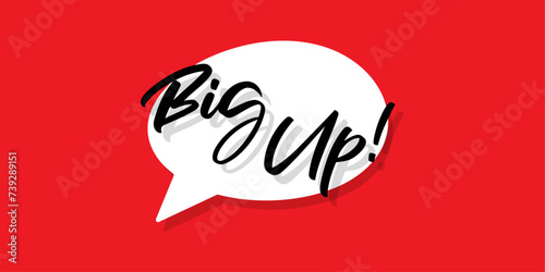 Big Up! Speech Bubble - Jamaican Slang Vector Illustration 