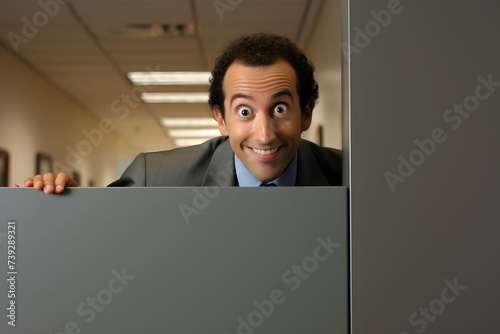Surprised Office Worker in Candid Shot © Akash