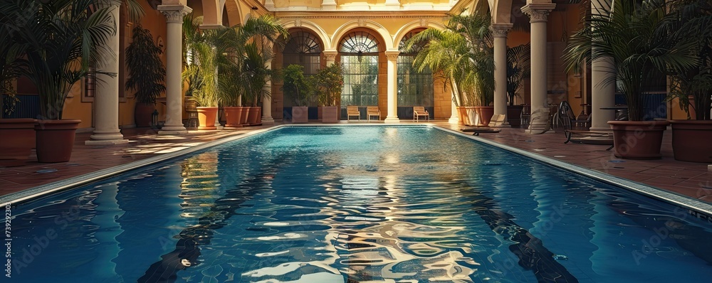 Beautiful swimming pool at vacation