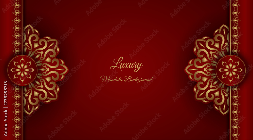 Luxury background with golden mandala ornament Luxury background with golden mandala ornament