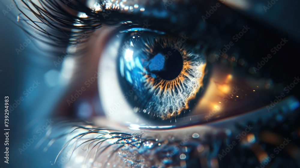 close-up, macro human eye, laser vision correction, iris retinaфцу close-up, macro human eye, laser vision correction, iris retinaфцу