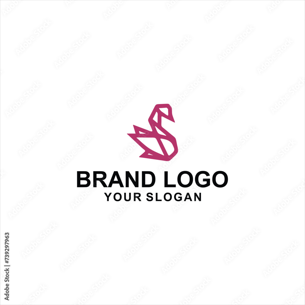 Outline swan logo vector Outline swan logo vector