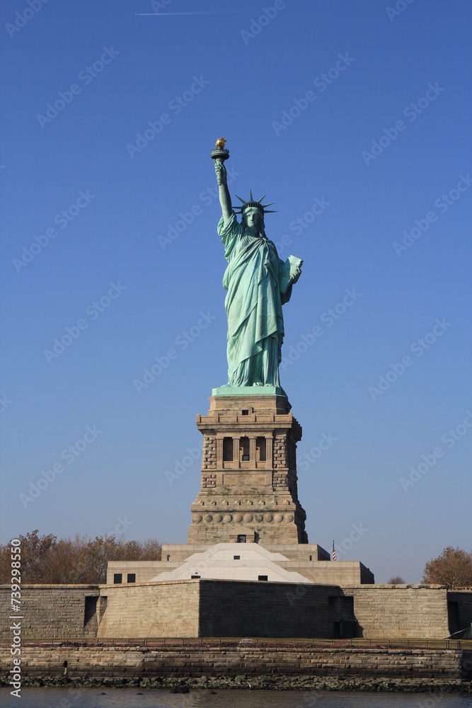 Beautiful view of Statue of Liberty on New York\'s Liberty Island. USA.