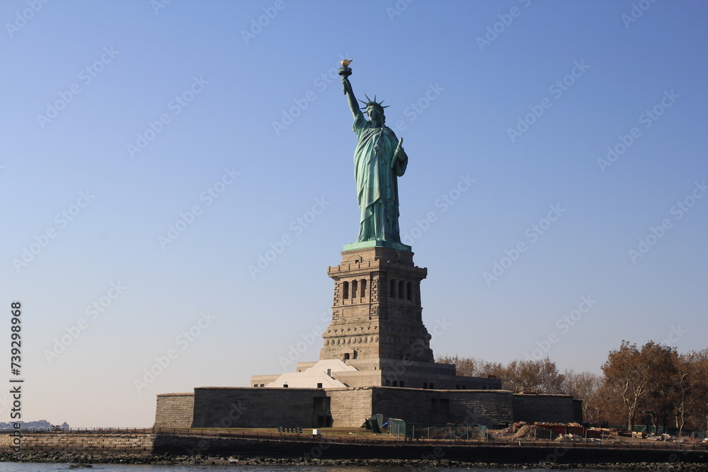 Beautiful view of Statue of Liberty on New York\'s Liberty Island. USA.