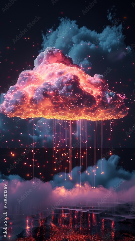 Artwork inspired by the cloud based nature of online document storage