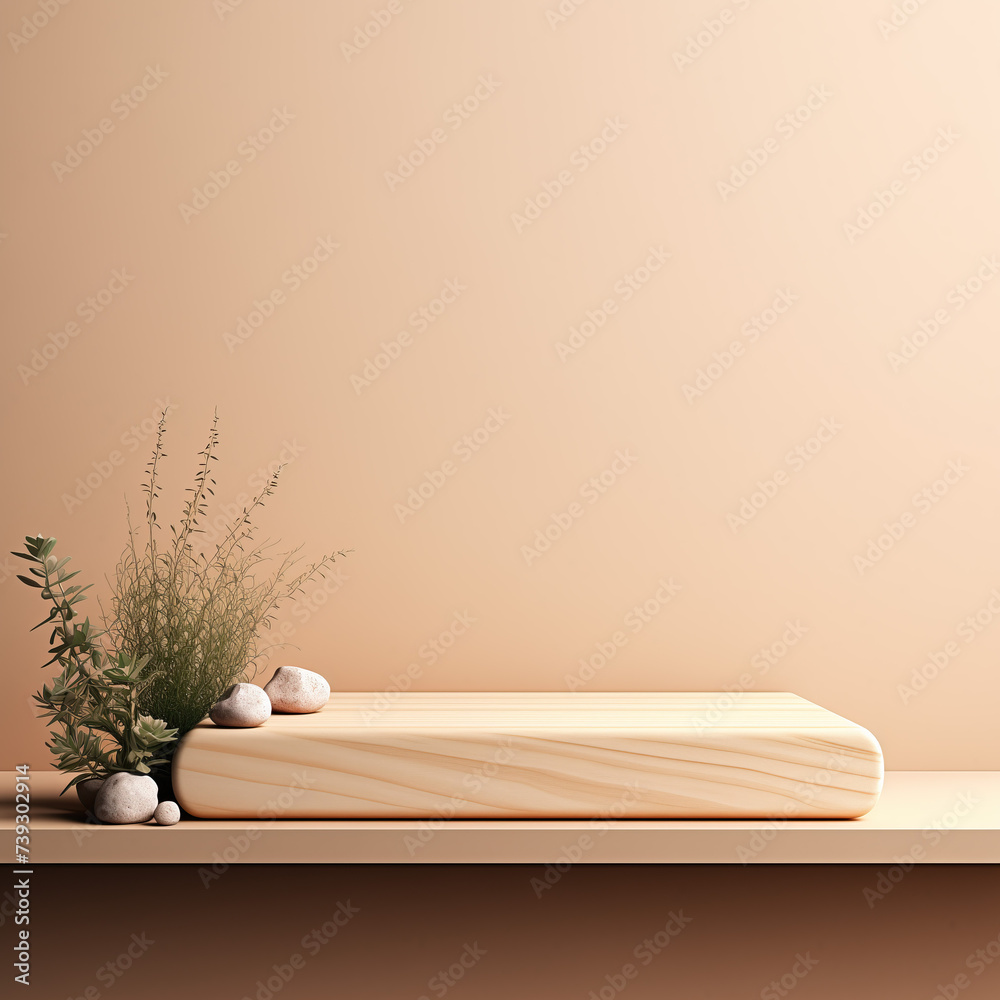 Natural empty platform template mockup Natural empty platform template mockup