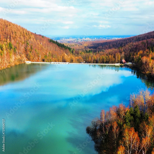 Dam in Wapienica in Bielsko and beutyfull water © Franciszek